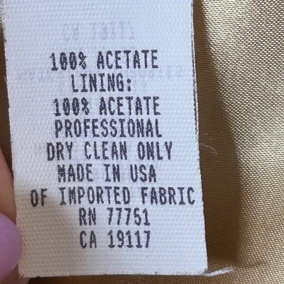 Betsey Johnson Drop Waist Gold Metallic Sleeveless Dress Rhinestone Buttons 8 - Picture 10 of 11